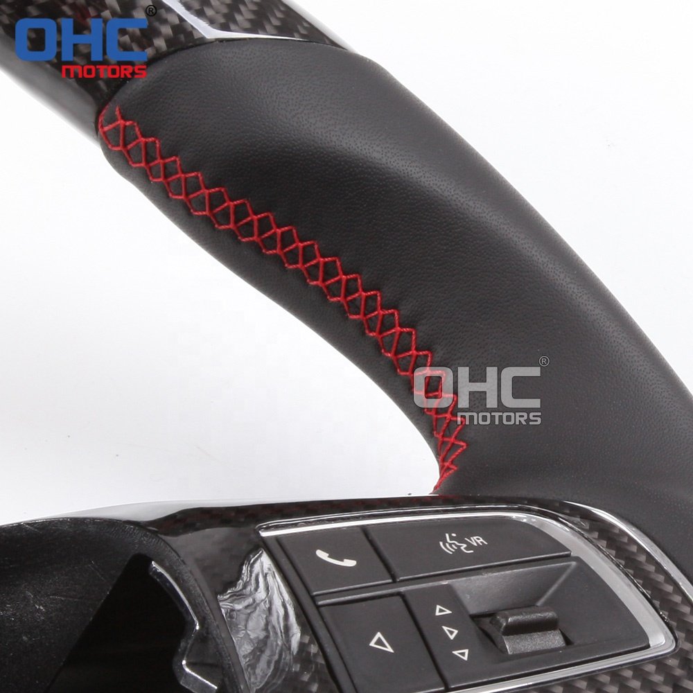 Real Carbon Fiber Steering Wheel for Maserati Ghibli Levante 2014 2015 2016 2017 2018 Sport Steering Wheels OHC MOTORS