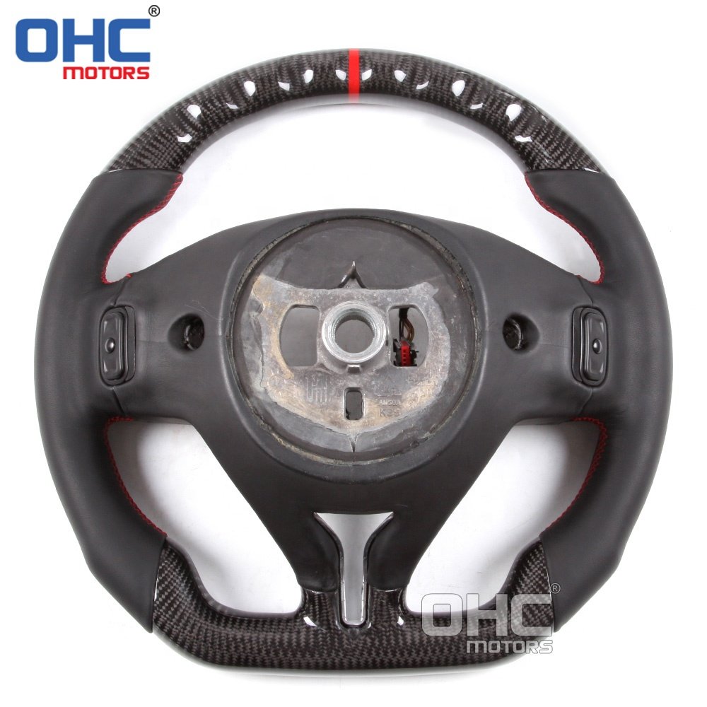 Real Carbon Fiber Steering Wheel for Maserati Ghibli Levante 2014 2015 2016 2017 2018 Sport Steering Wheels OHC MOTORS