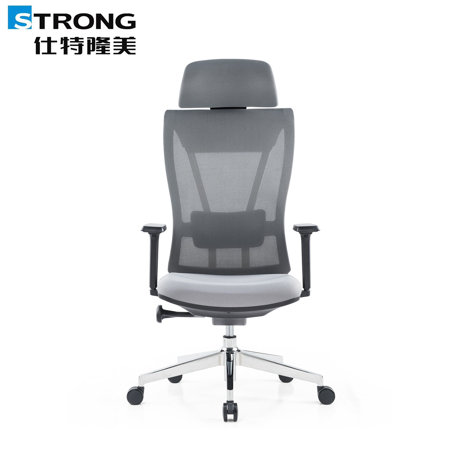 New Mesh Computer Comfortable Executive Electroplating Tube Lumbar Support Mesh Back Ergonomic Manager 2D Armrest Office Chair
