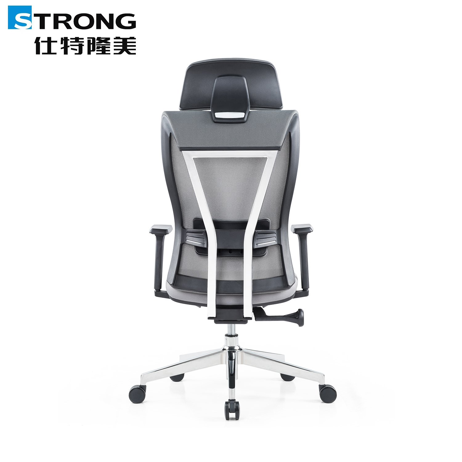 New Mesh Computer Comfortable Executive Electroplating Tube Lumbar Support Mesh Back Ergonomic Manager 2D Armrest Office Chair