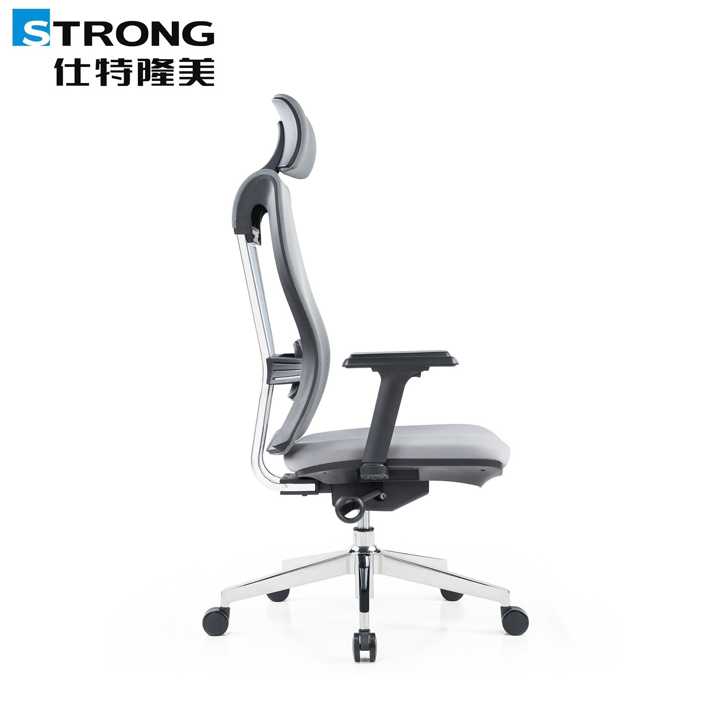 New Mesh Computer Comfortable Executive Electroplating Tube Lumbar Support Mesh Back Ergonomic Manager 2D Armrest Office Chair