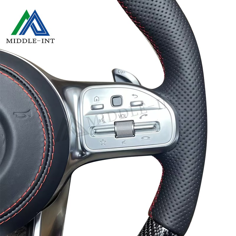 Middle Car Interior Accessory Carbon Fiber Steering Wheel for Benz G Class W463 W464 AMG G63