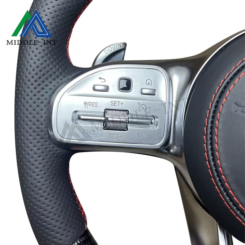 Middle Car Interior Accessory Carbon Fiber Steering Wheel for Benz G Class W463 W464 AMG G63