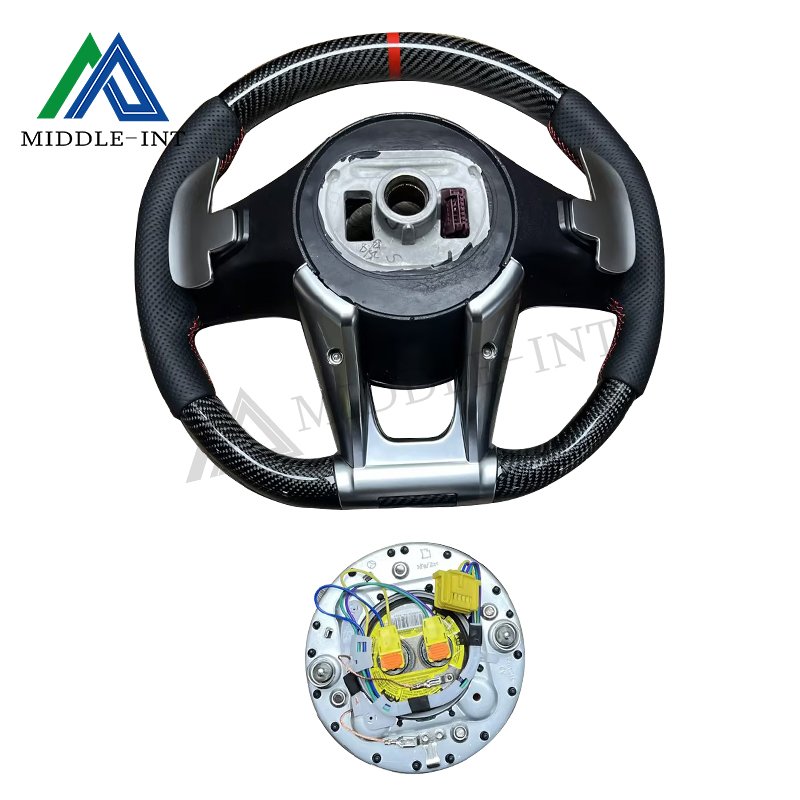 Middle Car Interior Accessory Carbon Fiber Steering Wheel for Benz G Class W463 W464 AMG G63