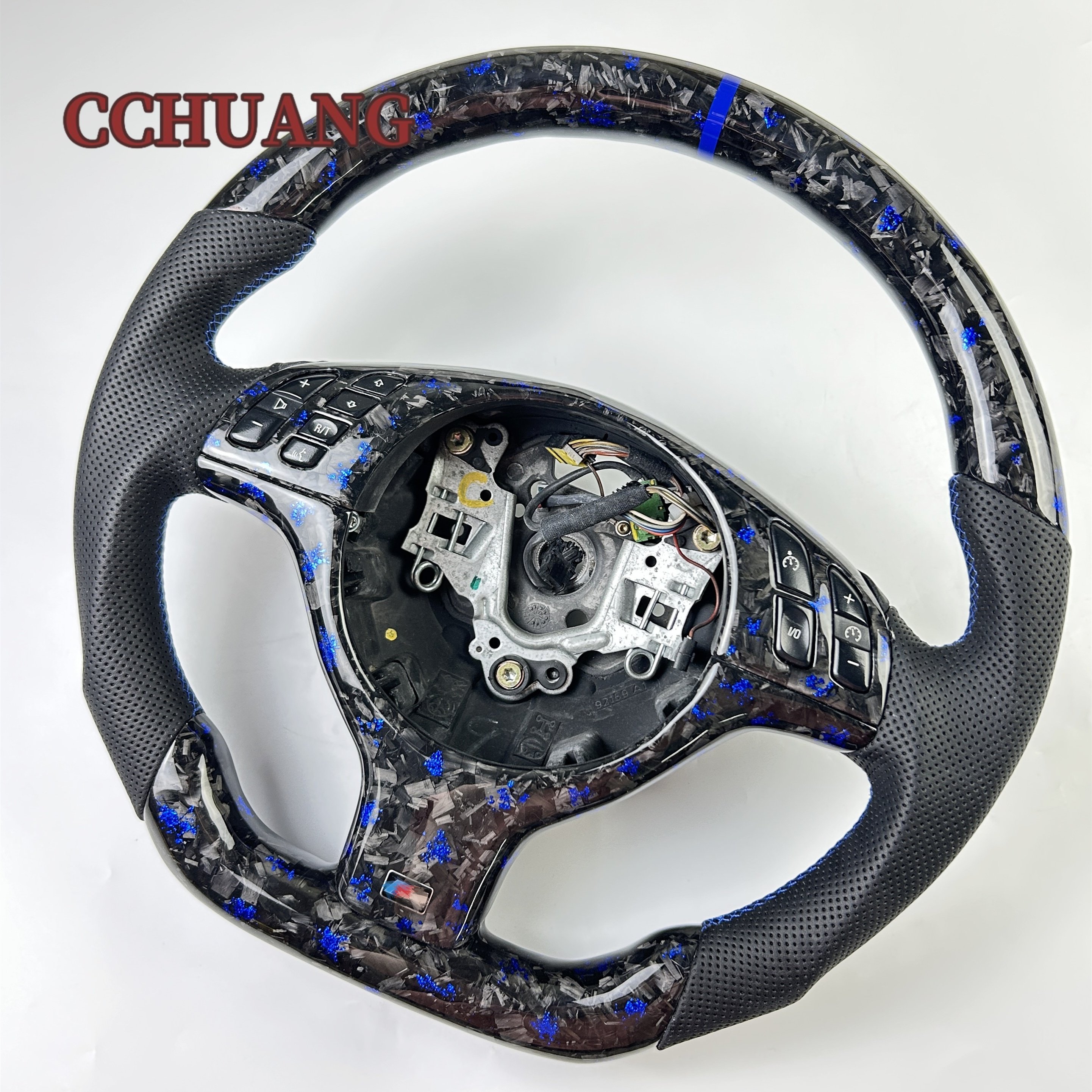 Best-selling for BMW M3 E46 E39 E53 330ci 325i steering wheel Handcrafted leather custom car forged carbon fiber steering wheel