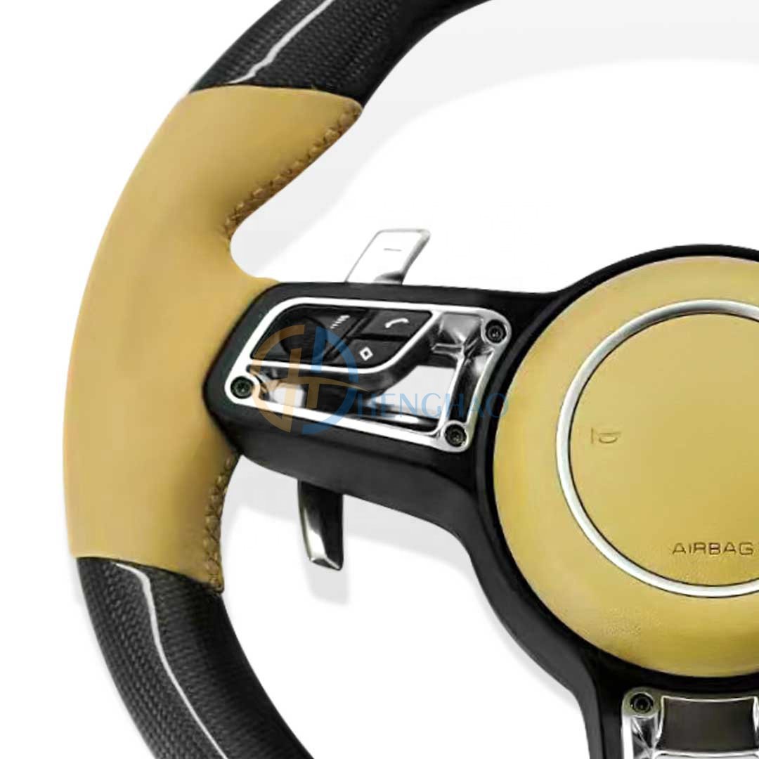 Custom Car Carbon Steering Wheel Fit For Porsche Macan Cayman 718 991 911 Panamera Cayenne Upgraded Carbon Fiber Steering Wheel