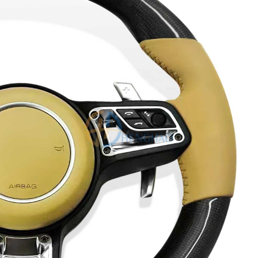 Custom Car Carbon Steering Wheel Fit For Porsche Macan Cayman 718 991 911 Panamera Cayenne Upgraded Carbon Fiber Steering Wheel