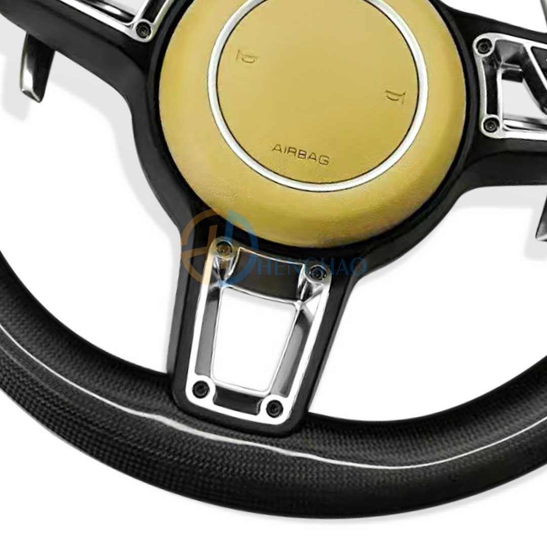 Custom Car Carbon Steering Wheel Fit For Porsche Macan Cayman 718 991 911 Panamera Cayenne Upgraded Carbon Fiber Steering Wheel