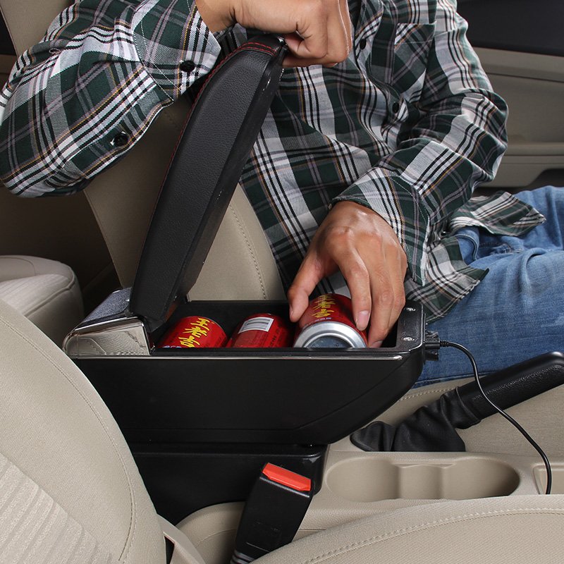 China Factory Cheep Auto Accessories 2021 Multi Colors Leather Car Armrest for Car Console Box