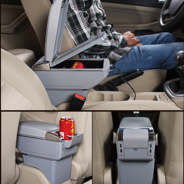 China Factory Cheep Auto Accessories 2021 Multi Colors Leather Car Armrest for Car Console Box