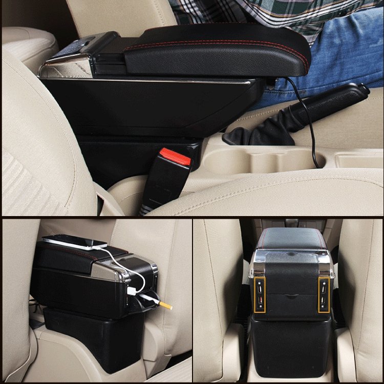 China Factory Cheep Auto Accessories 2021 Multi Colors Leather Car Armrest for Car Console Box