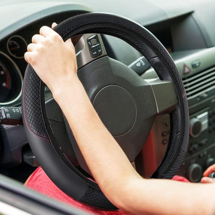 Elastic fForce Without Inner Ring PU Leather Breathable Anti-slip Protector Interior Accessories Car Steering Wheel Covers