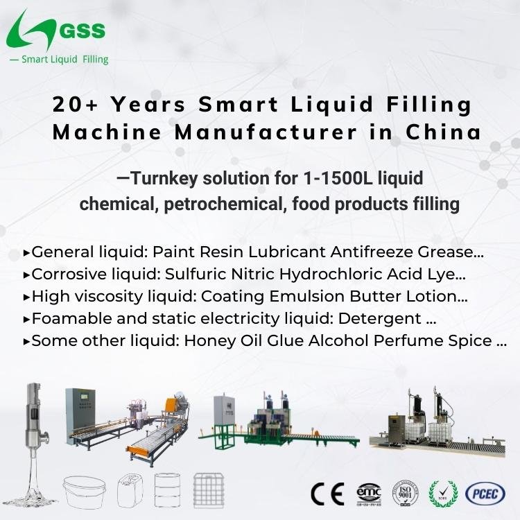 GSS 200L Semi Auto Coating Paint Resin Solvent Detergent Acid Edible Lubricant Oil Liquid Chemical Drum Filling Machine