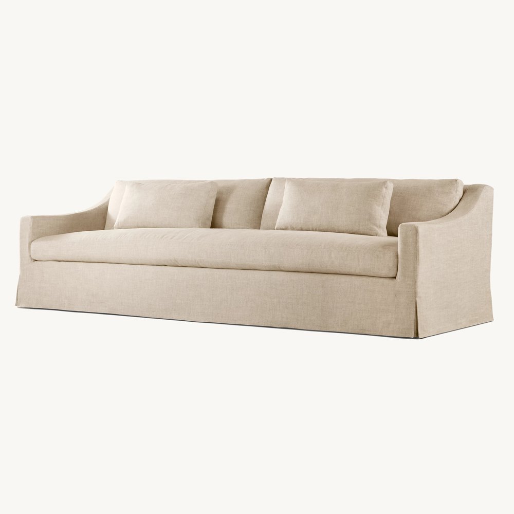 Modern Design Cushion Garden Fabric Seat Interior Armrest Classic Bevel Sofa Set with High Elastic Sponge Cushion