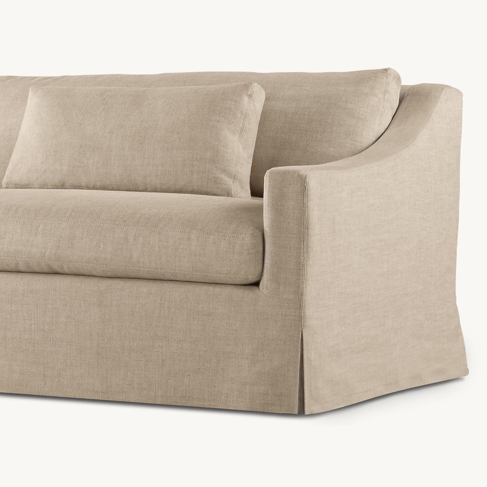 Modern Design Cushion Garden Fabric Seat Interior Armrest Classic Bevel Sofa Set with High Elastic Sponge Cushion