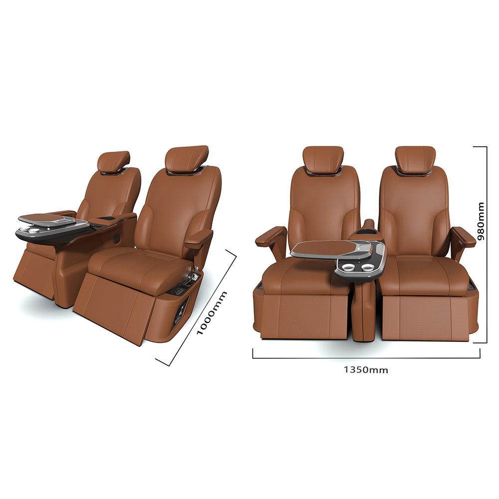 Luxury Configuration Car Seat Suit for Lexus LX570 with Central Armrest Console Compressor Refrigerator Touch Screen