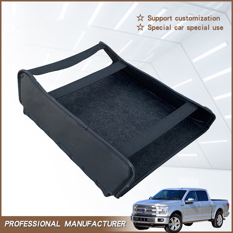 15-20 Ford F150 Front Armrest Box Protective Leather Cover Car Interior Renovation Storage Restoration