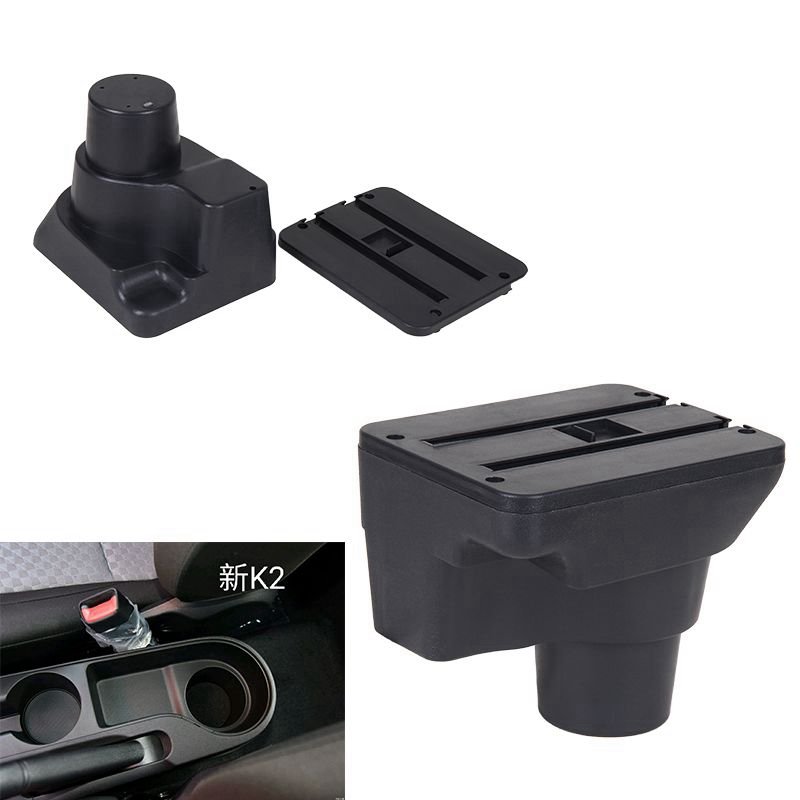 For New KIA K2/RIO 2011-2016 Large Volume Car Center Console Box Armrest Storage Box Central Store Content Box Car Parts