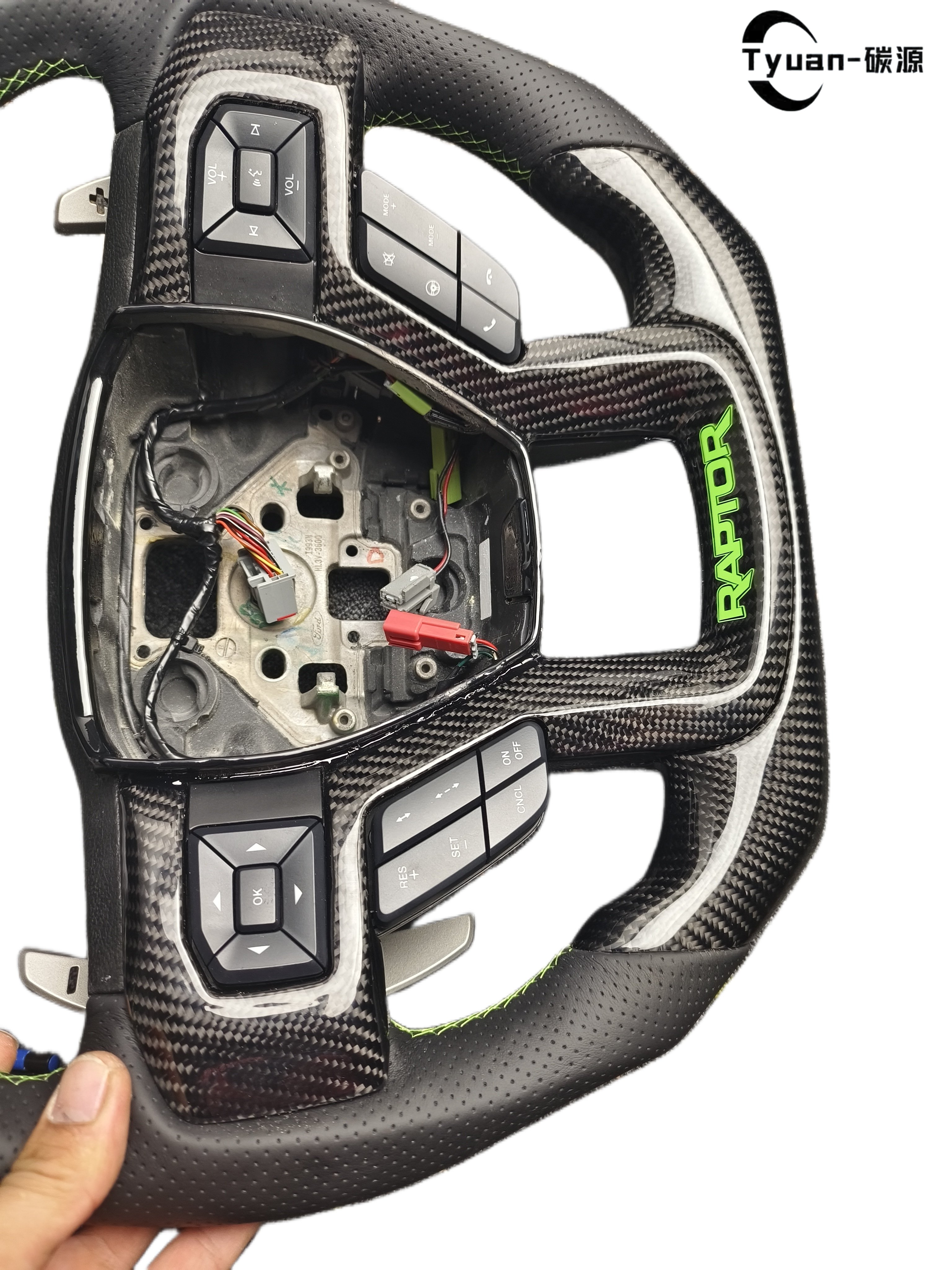 Custom car steering wheel for the Ford Raptor F150 automotive interior accessories true carbon fiber
