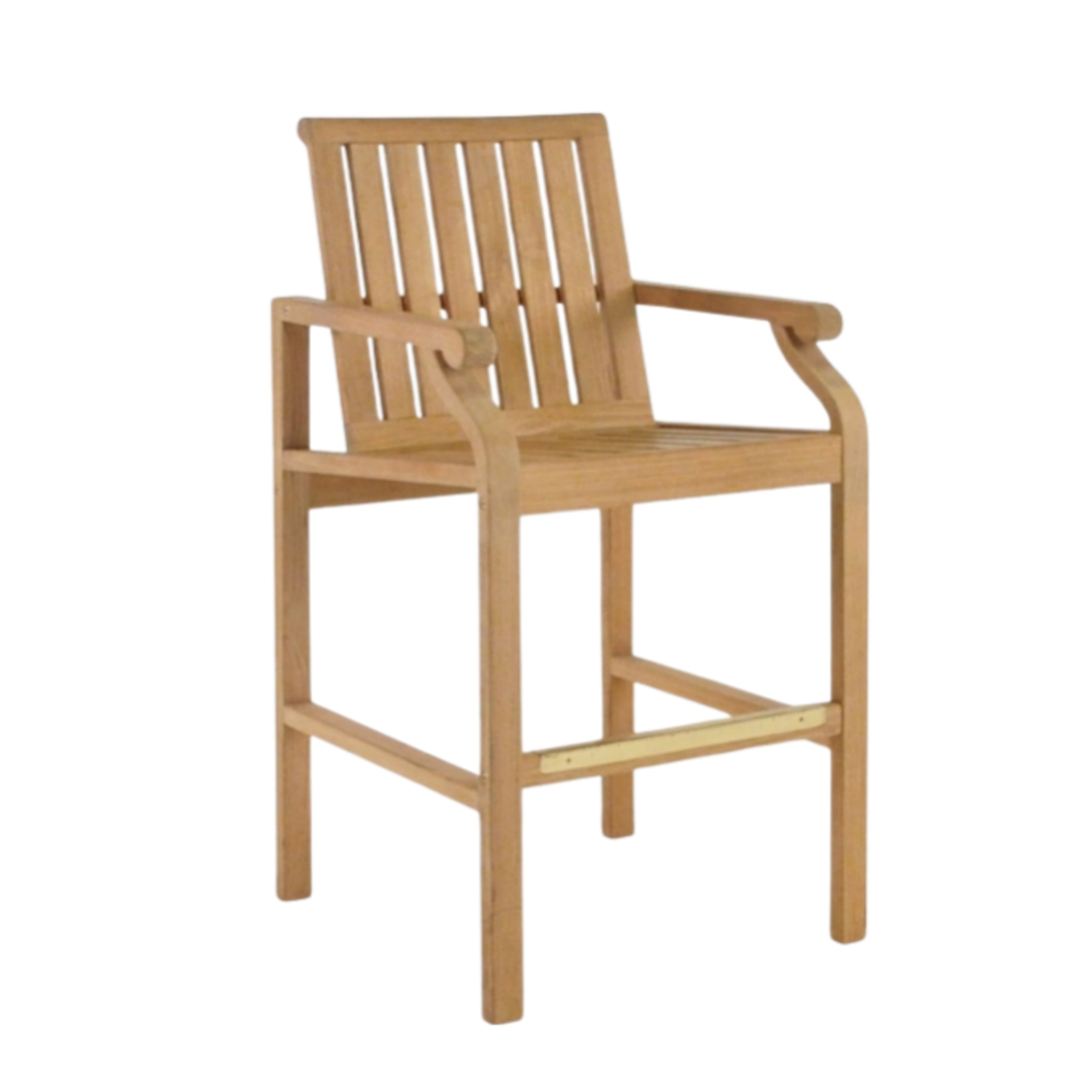 2022 Antique European Style High Club Furniture Comfortable Backrest Wooden bar Stool Coffee Chair with Armrest and Pu Cushion