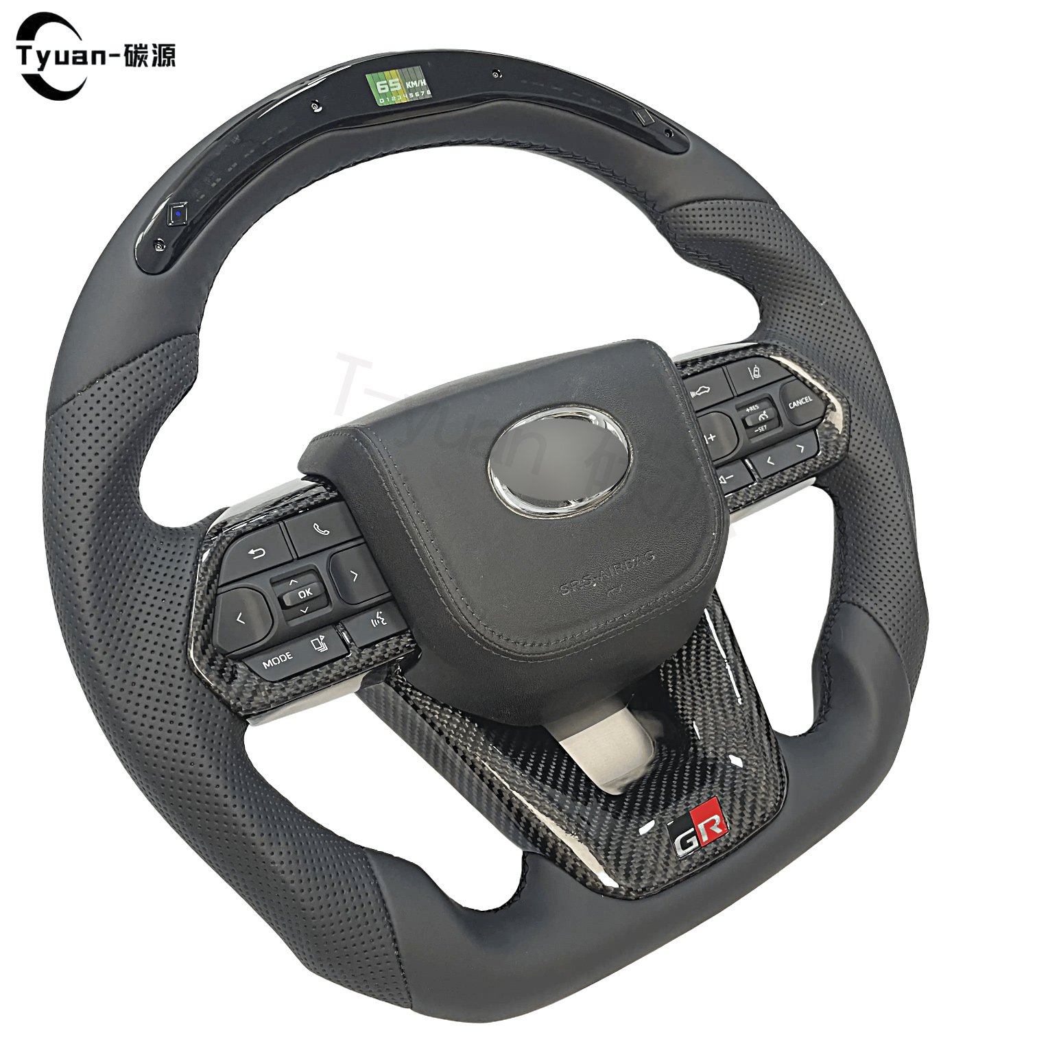Upgrade LC300 Custom Style SUV Style Steering Wheel Fit For Toyota LAND CRUISER LC79 LC76 Full Carbon Fiber Steering Wheel