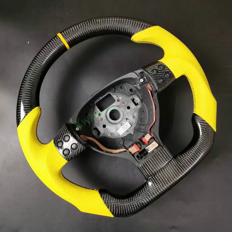for VW Volkswagen Golf 5 Jetta Mk5 GTI R32 EOS Passat B6 Bora Custom Replacement Real Carbon Fiber Steering Wheel