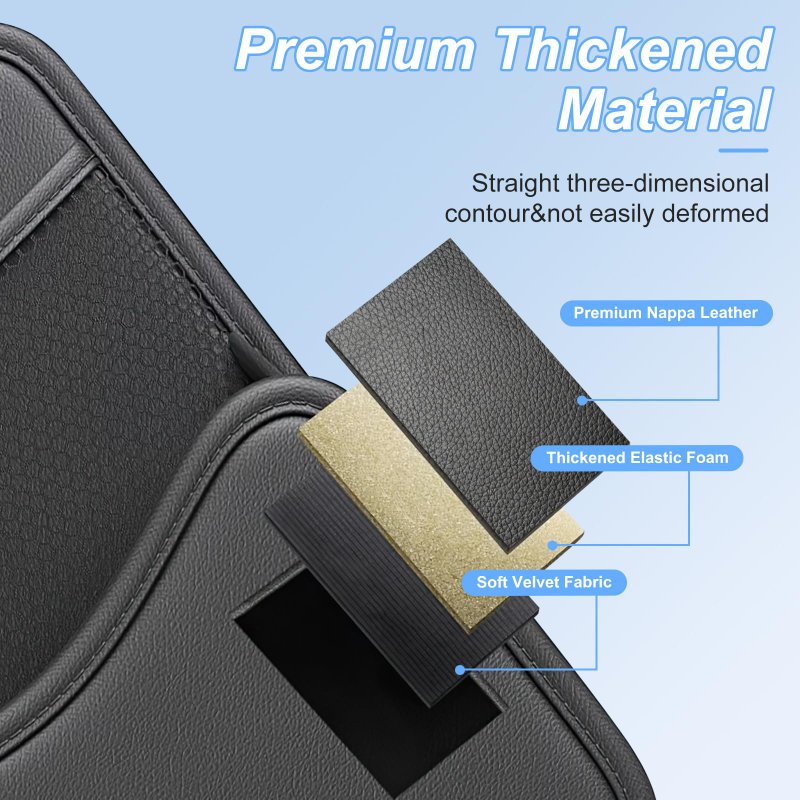 Luxury Travel, Driving Car Organizer Storage, Leather Car Headrest Hanging Outdoor Camping Car Storage Box