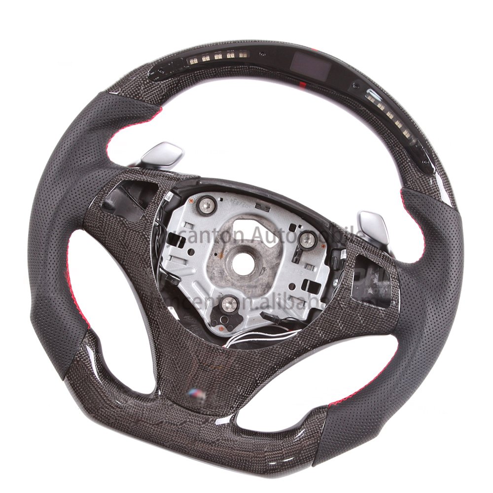 High forging carbon fine workmanship LED Alcantara steering wheel m performance for BMW 3 Series E90 E92 car steering wheel
