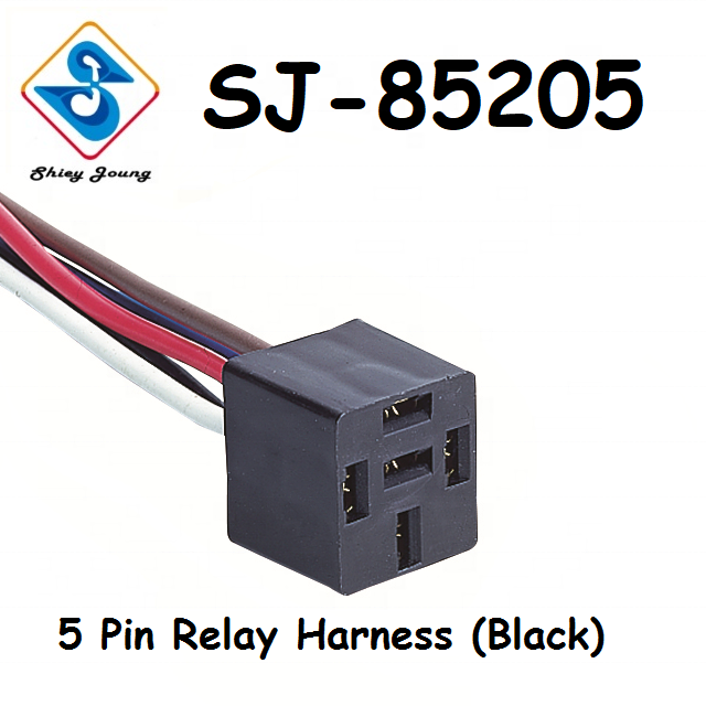 Auto Relay Connector Harness Taiwan Female Plug Wire Harness Yellow Black 4 5 Pin Relay Female Socket