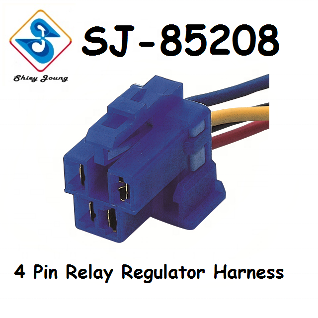 Auto Relay Connector Harness Taiwan Female Plug Wire Harness Yellow Black 4 5 Pin Relay Female Socket