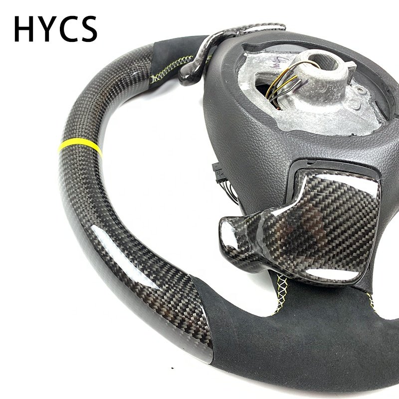 Automobile interior accessories carbon fiber flat bottom steering wheel For BMW 3 series E90 E92 M3