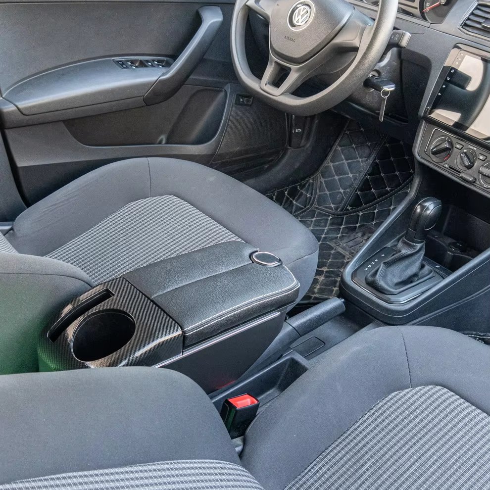 Japan Car Black Color Double Layers Slide USB Design Center Carmrest Console Storage Box for Toyota Rush 2020-2024