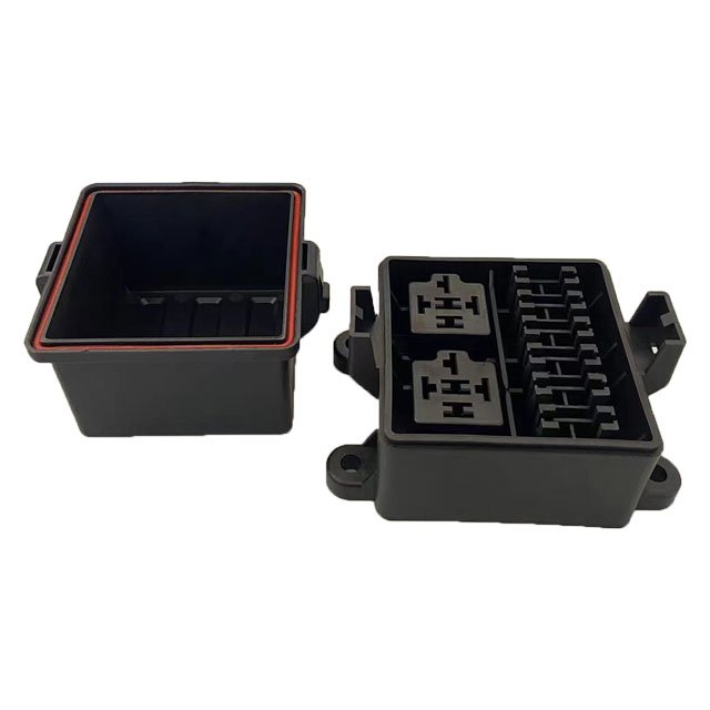 12V Fuse and Relay Box Block 6 Slots Universal ATC/ATO Blade Fuse Holder Box for Boat Marine RV Automotive Car