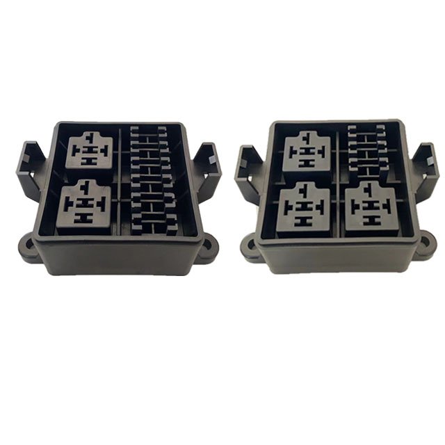 12V Fuse and Relay Box Block 6 Slots Universal ATC/ATO Blade Fuse Holder Box for Boat Marine RV Automotive Car