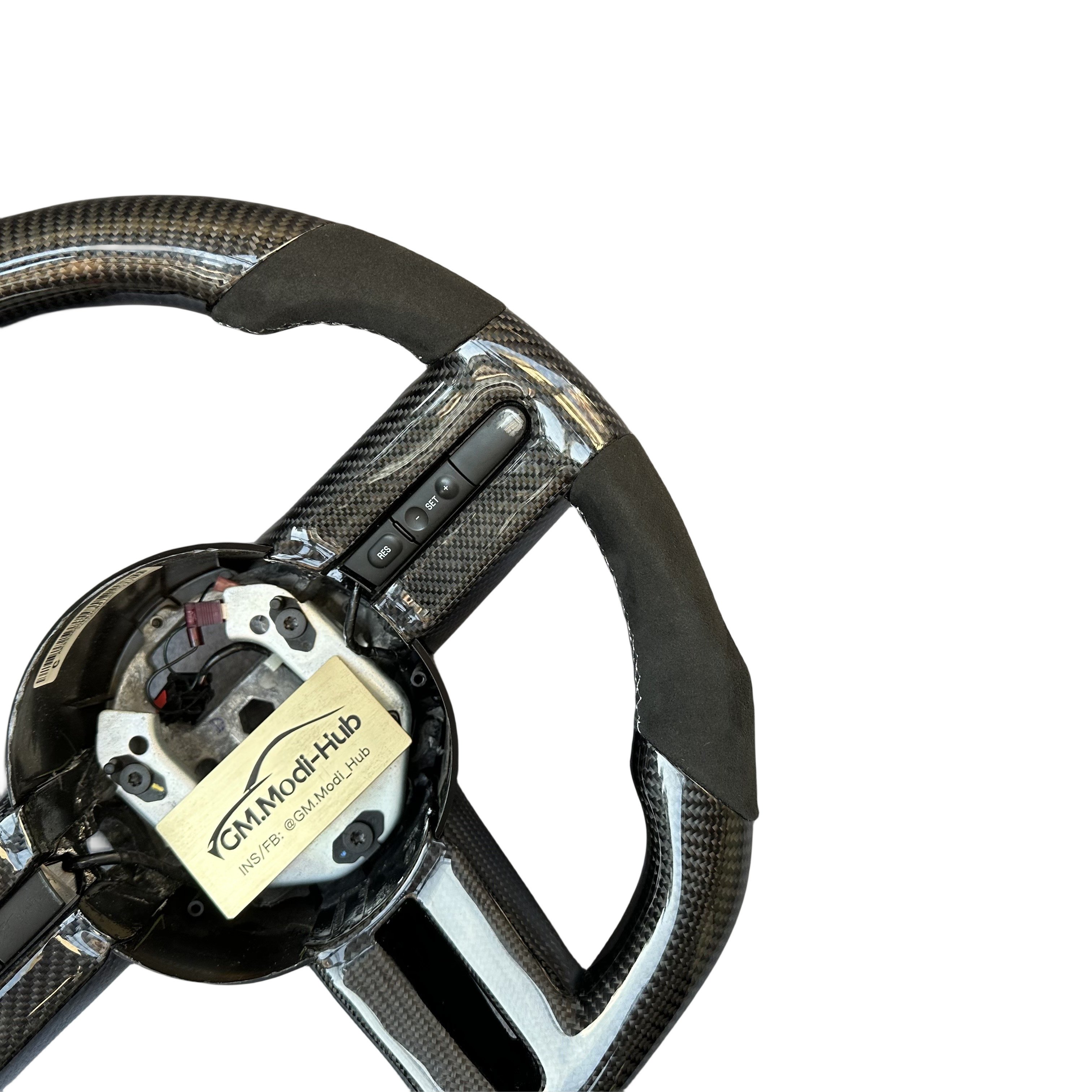 GM.Modi-Hub Carbon Fiber Car Steering Wheel with Alcantara For Ford 2005 2006 2007 2008 2009 Mustang