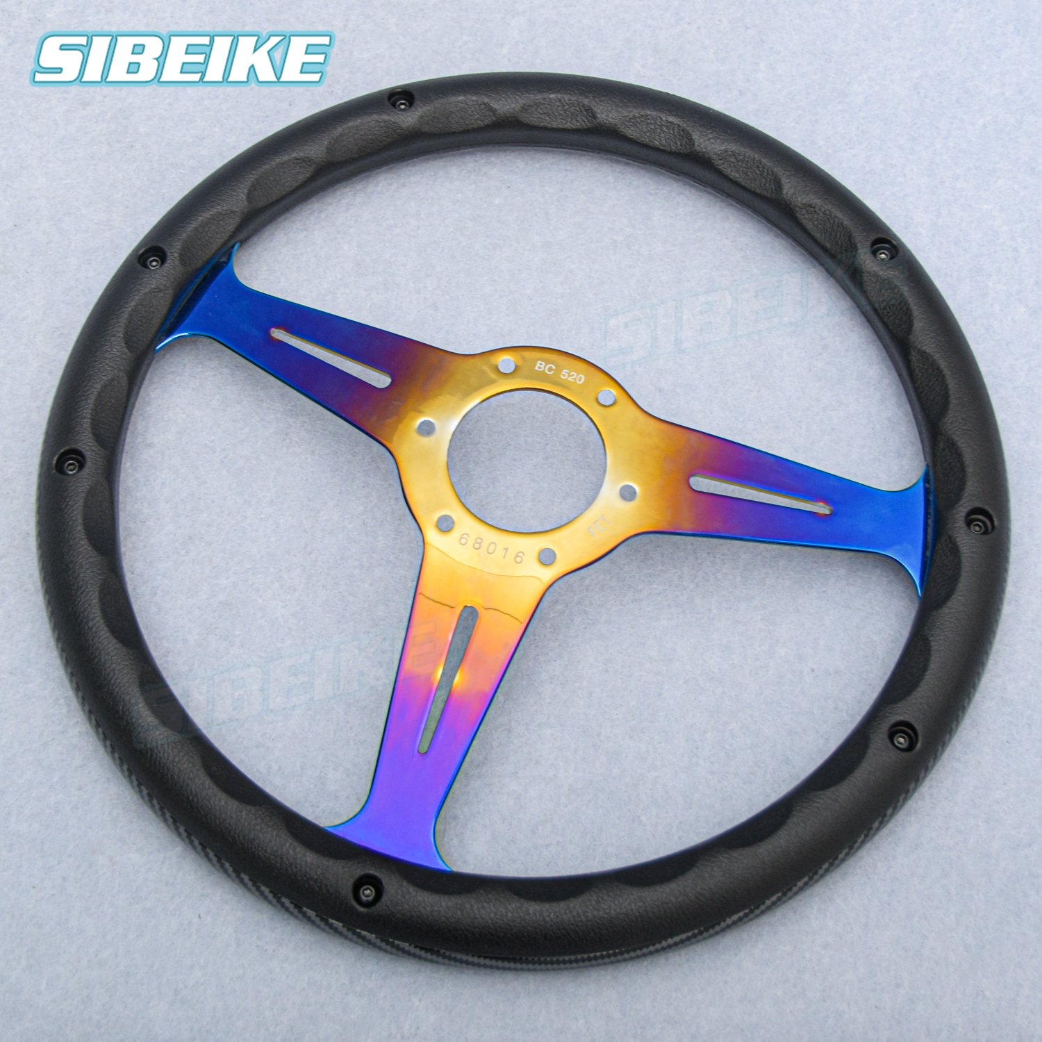 Classic Racing Car Steering Wheel Universal 14inch Carbon Film Sports Steering Wheel