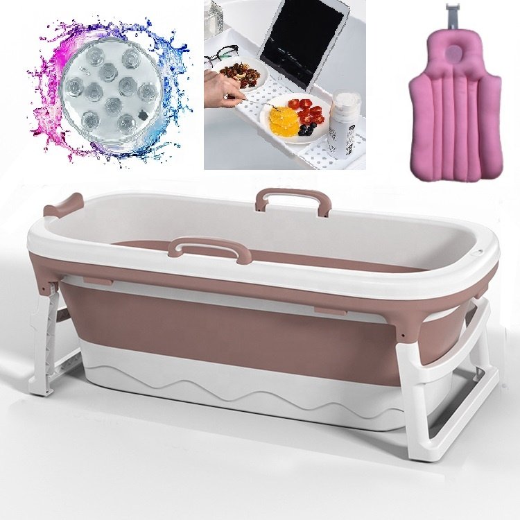Plastic Folding Bathtub Adult Baby Foldable Portable Large Spa Collapsible Camping Bathtub Storage Plastic Box