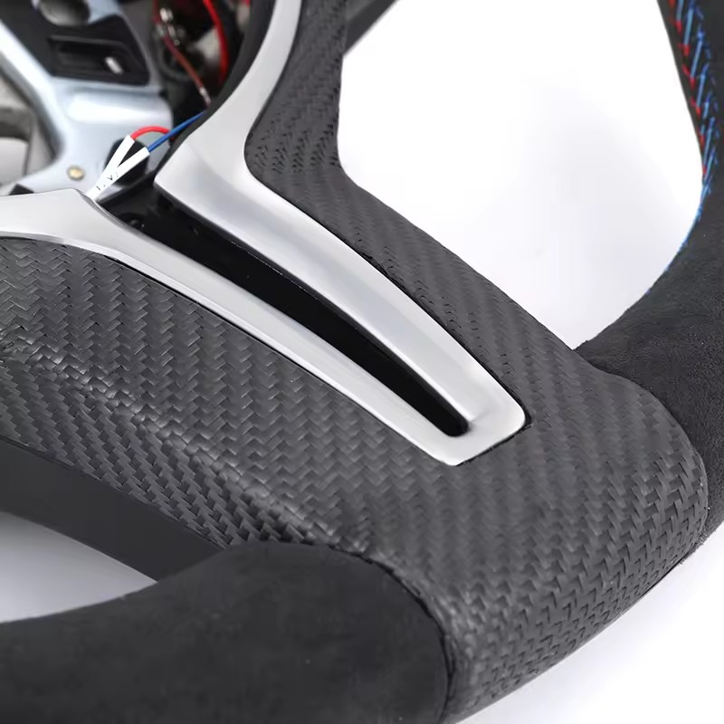 With LED Volant Alcantara Leather M Performance Steering Wheel for BMW F10 M5 F90 F30 F15 E90 E92 F80 M3 X5 F15 E70 X6 F16 E71