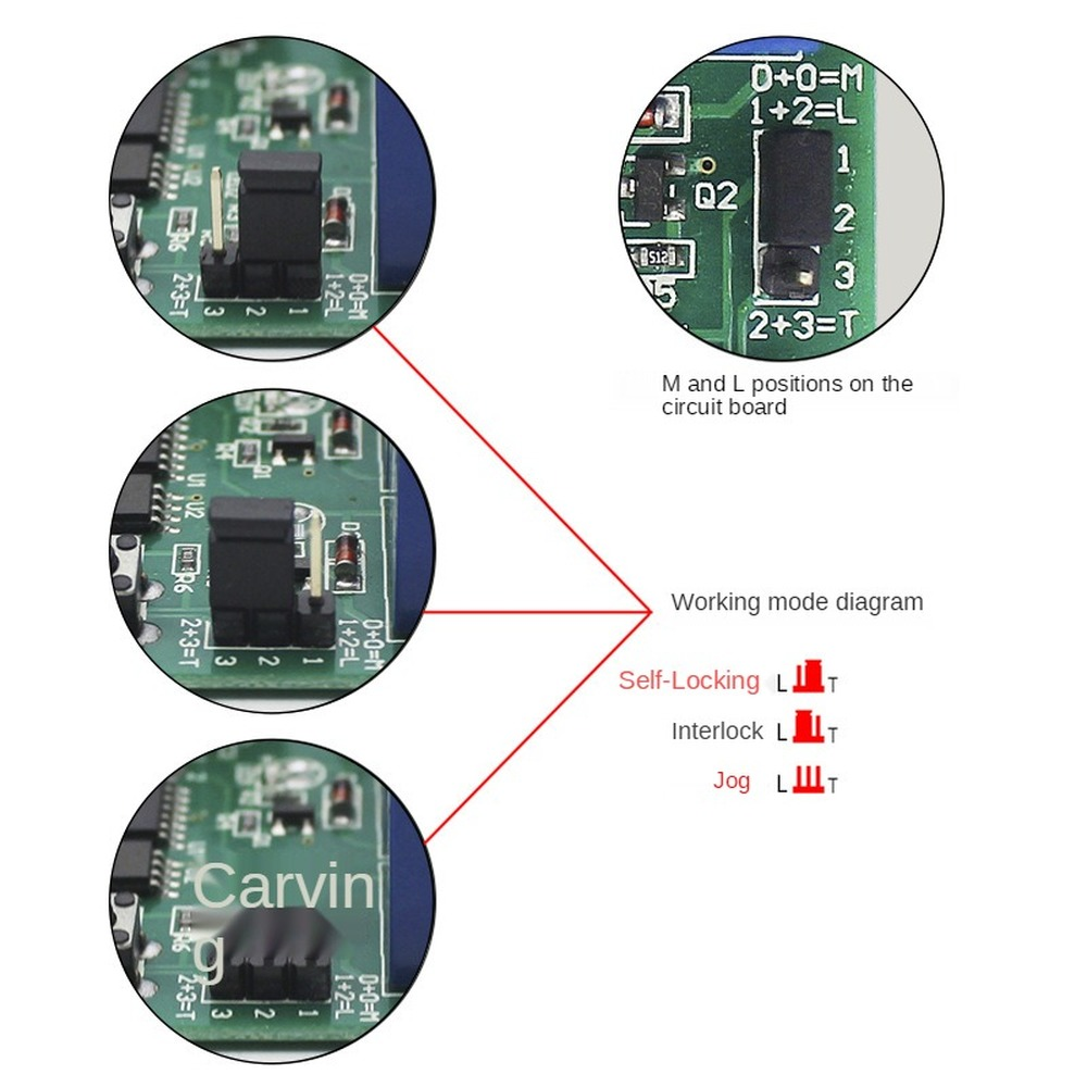 DC12V Two-way Remote Control Switch with Distance of 3000m Motor Reverse Remote Control Switch