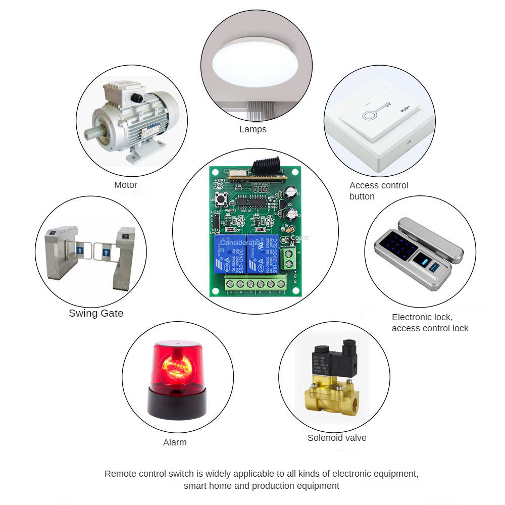 DC12V Two-way Remote Control Switch with Distance of 3000m Motor Reverse Remote Control Switch
