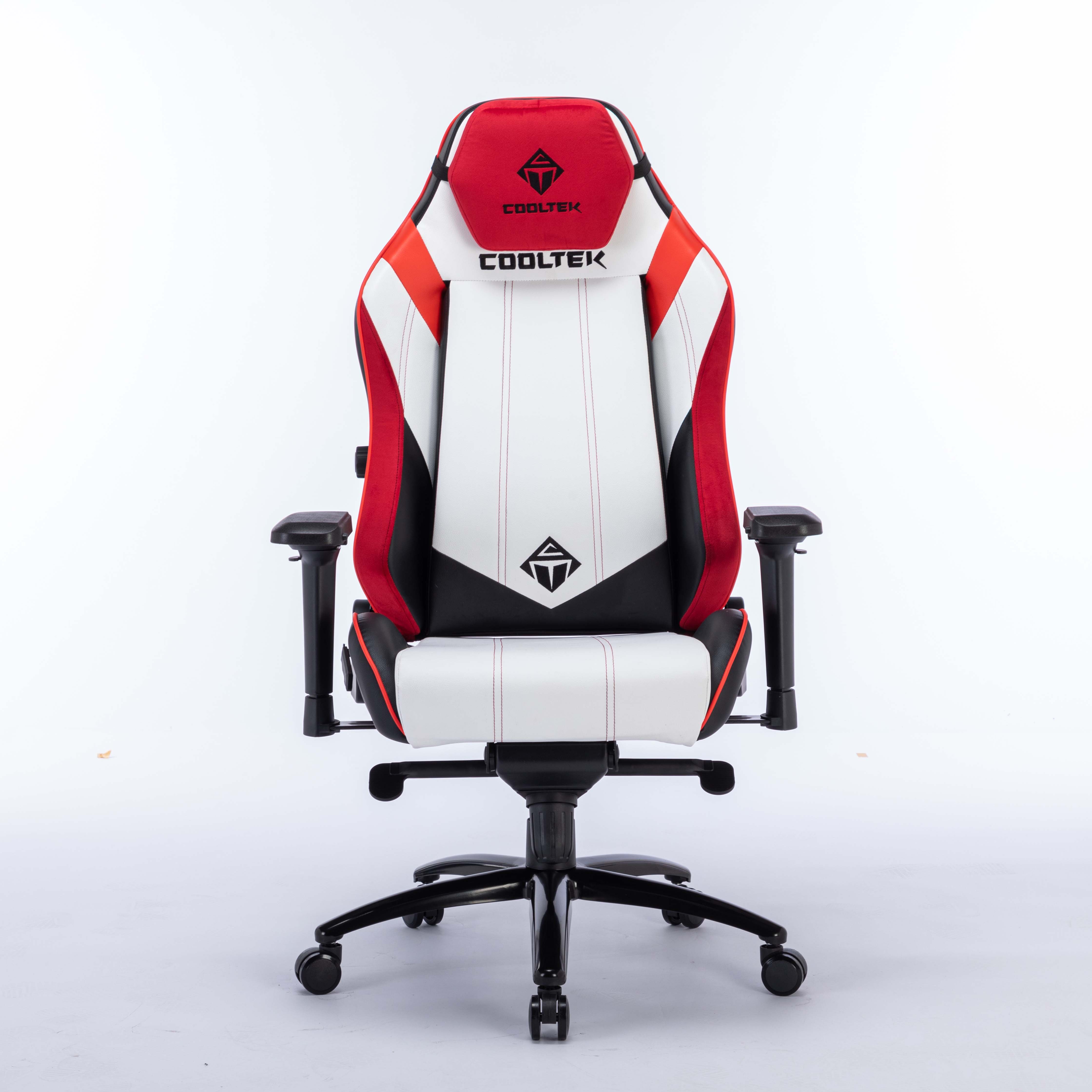 Custom Racing Style Reclining Ergonomic Computer Armchair Red Leather Gaming Chair for PC