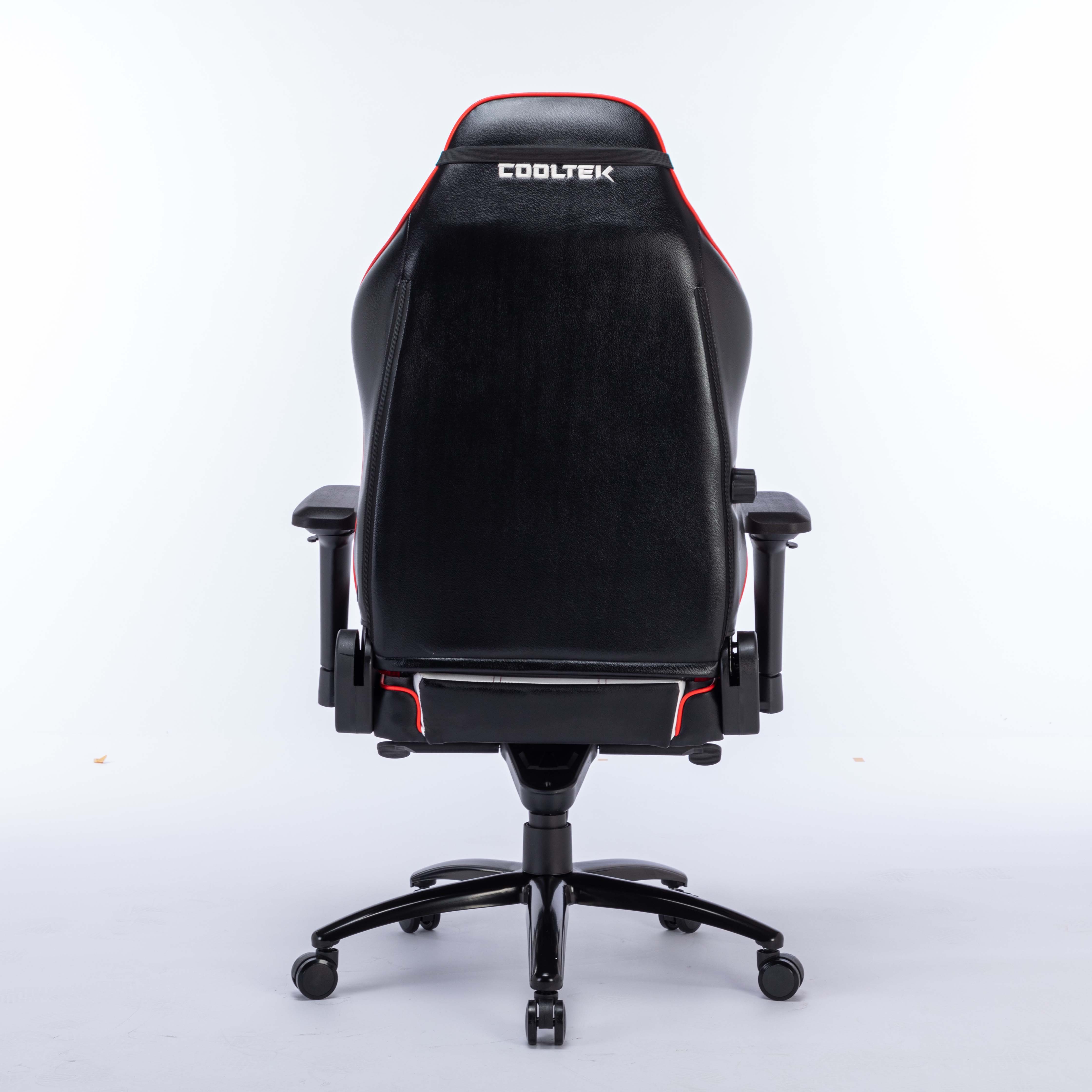 Custom Racing Style Reclining Ergonomic Computer Armchair Red Leather Gaming Chair for PC
