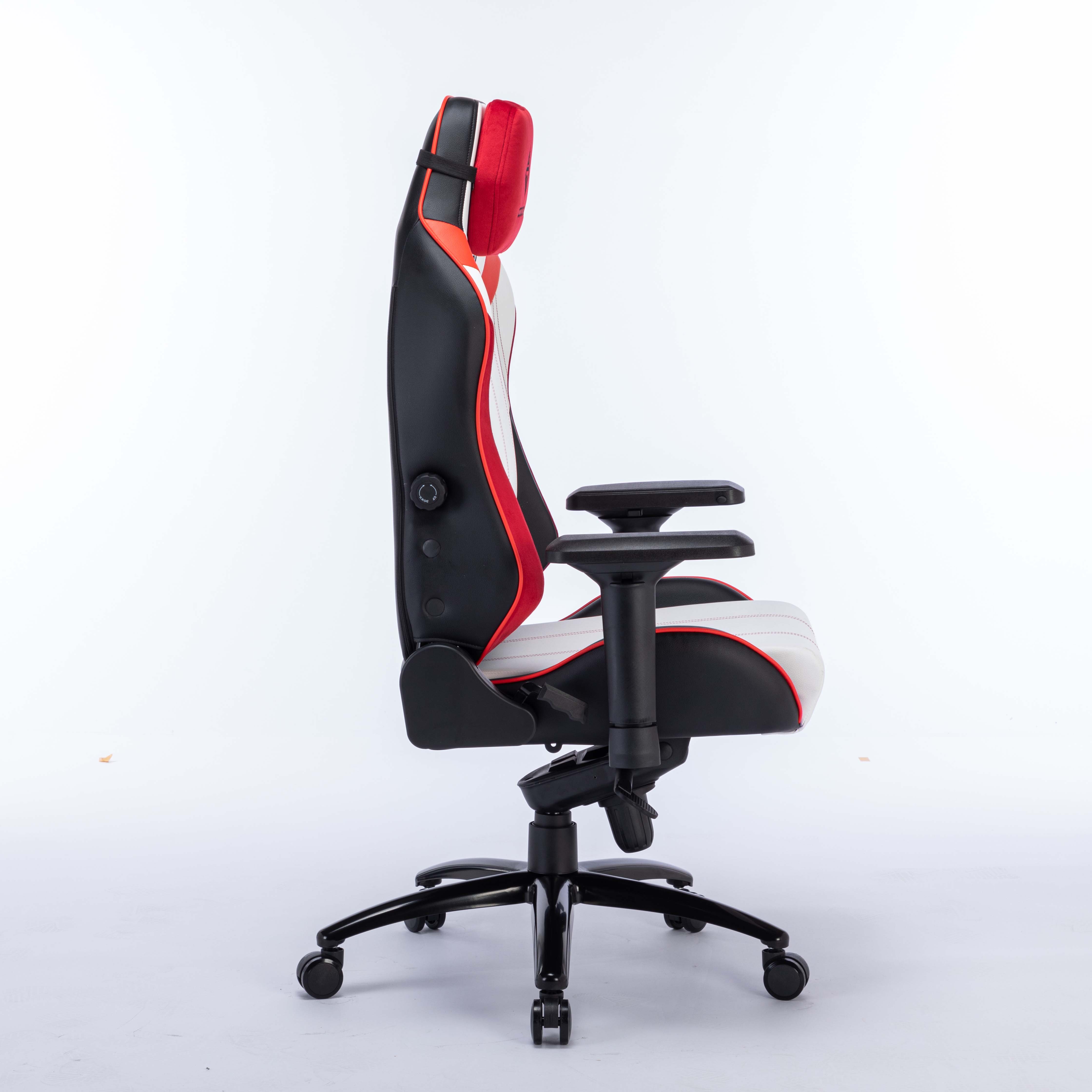Custom Racing Style Reclining Ergonomic Computer Armchair Red Leather Gaming Chair for PC