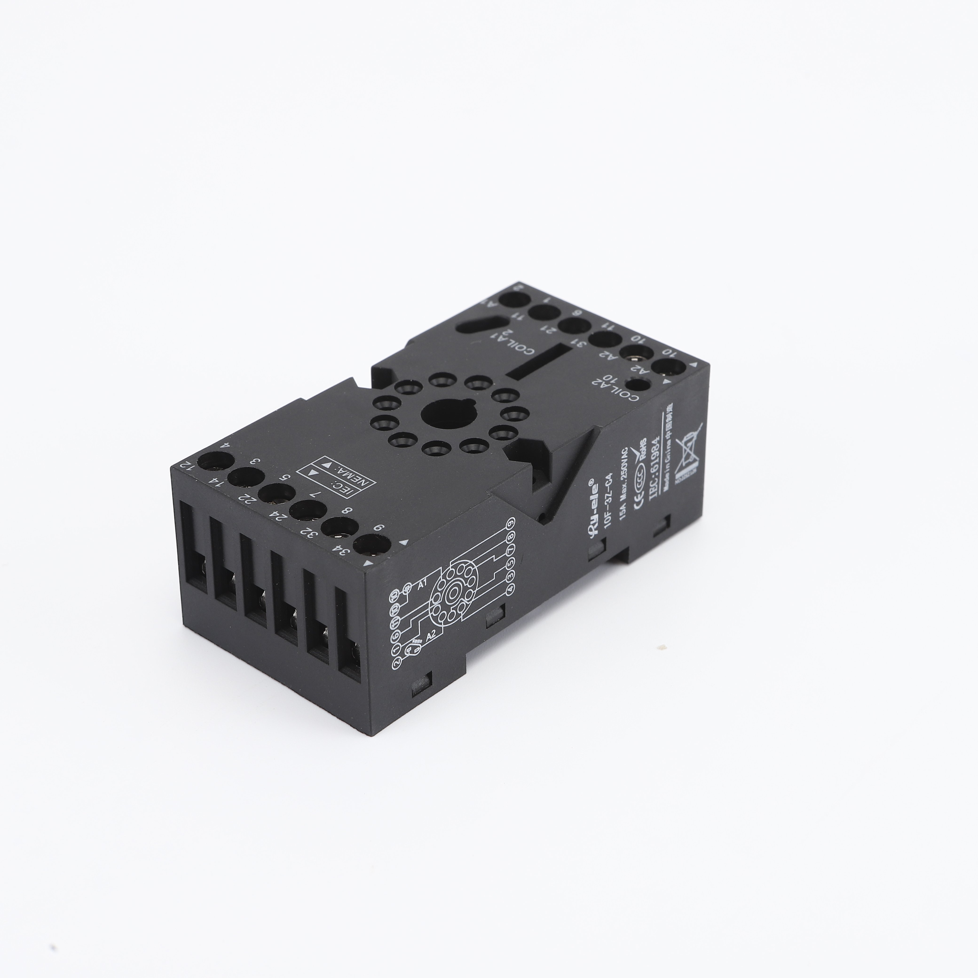 Relay Base 8Pin Circular Socket Slim Relay