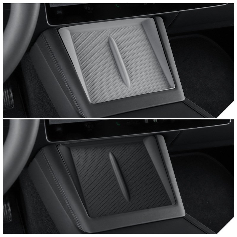 Central Control Storage Box Armrest Box Silicone Bottom Pad Modified Interior Accessories for 2025 Tesla Model Y Highland