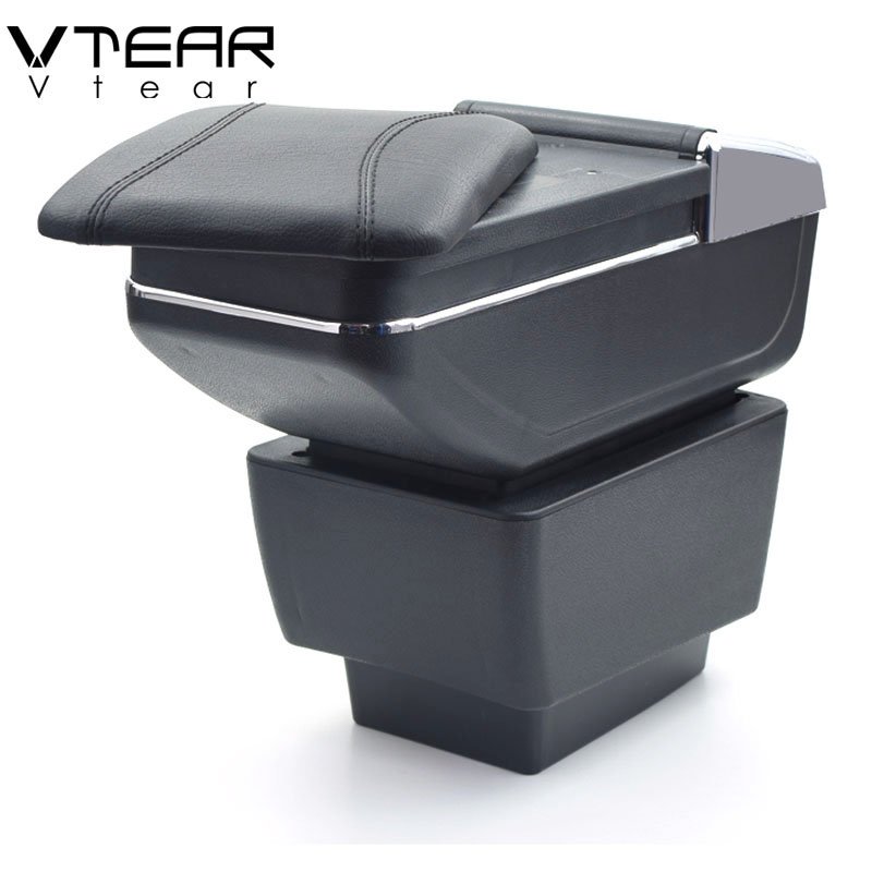 Vtear for Skoda Fabia 2 Armrest Central Store Content Storage Box Interior Arm Rest Car Decoration Accessories Parts 15-17