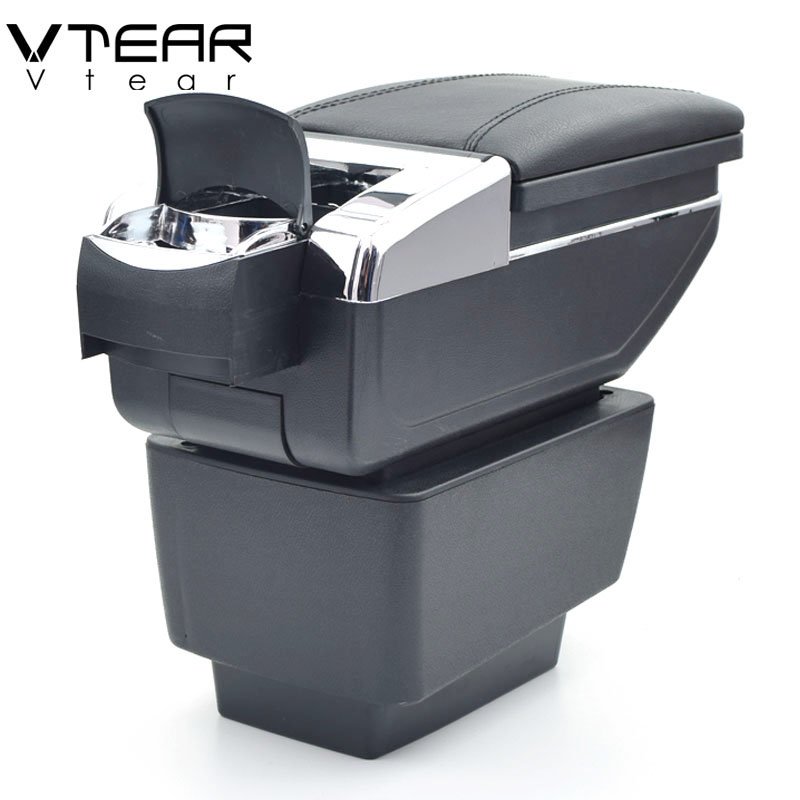 Vtear for Skoda Fabia 2 Armrest Central Store Content Storage Box Interior Arm Rest Car Decoration Accessories Parts 15-17