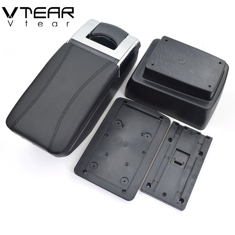 Vtear for Skoda Fabia 2 Armrest Central Store Content Storage Box Interior Arm Rest Car Decoration Accessories Parts 15-17