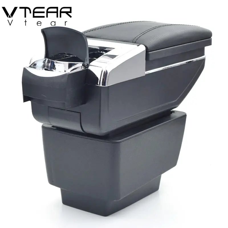 Vtear for Skoda Fabia 2 Armrest Central Store Content Storage Box Interior Arm Rest Car Decoration Accessories Parts 15-17