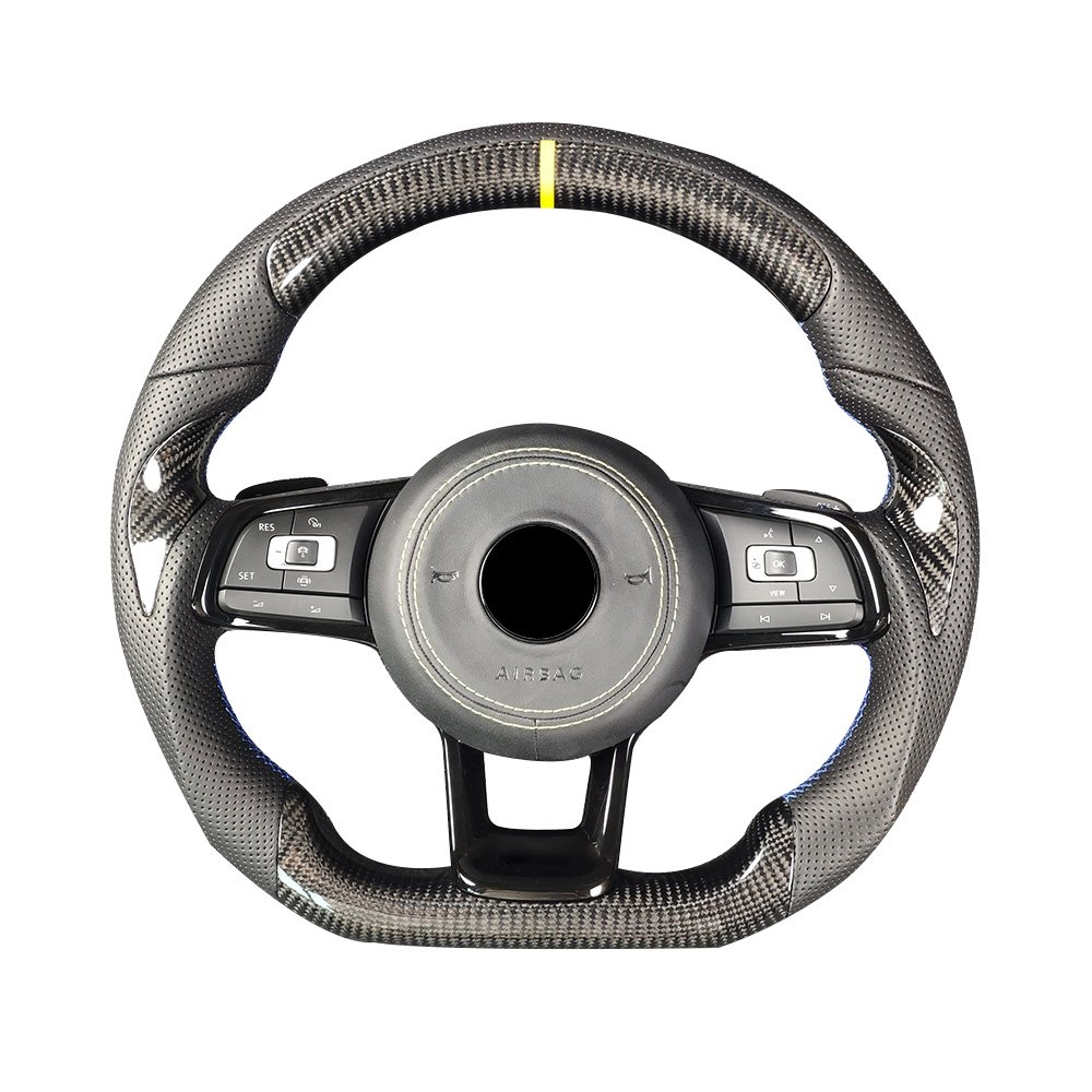 Factory Custom Carbon Fiber Steering Wheel Fit for Volkswagen Golf 6 MK6 MK5 MK7 Scirocco R Passat GTI